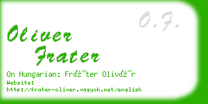 oliver frater business card